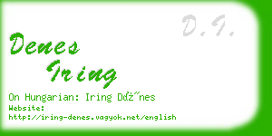 denes iring business card